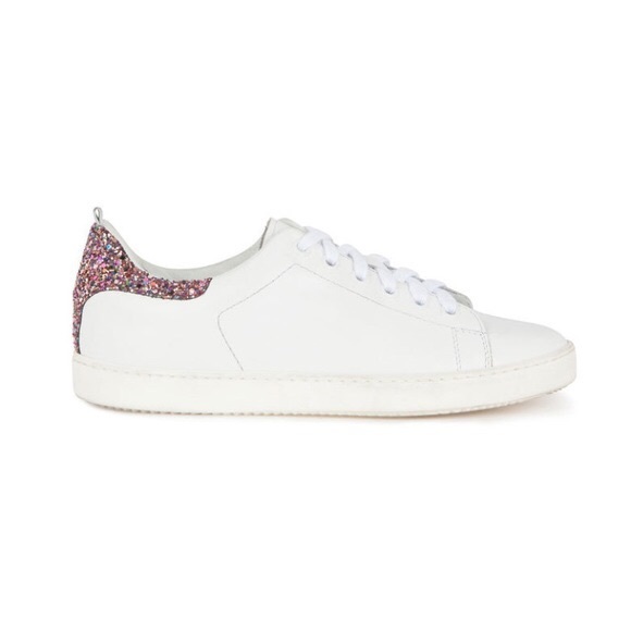 womens white glitter trainers